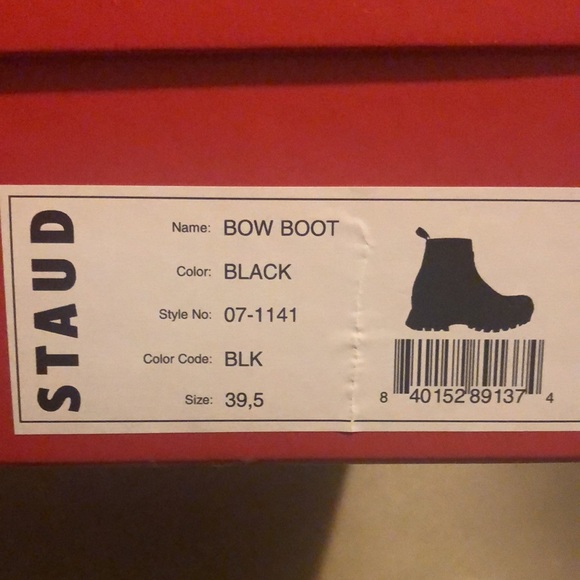 Bow Lug -Sole Leather Sock Boots Size 39.5 - Picture 4 of 9